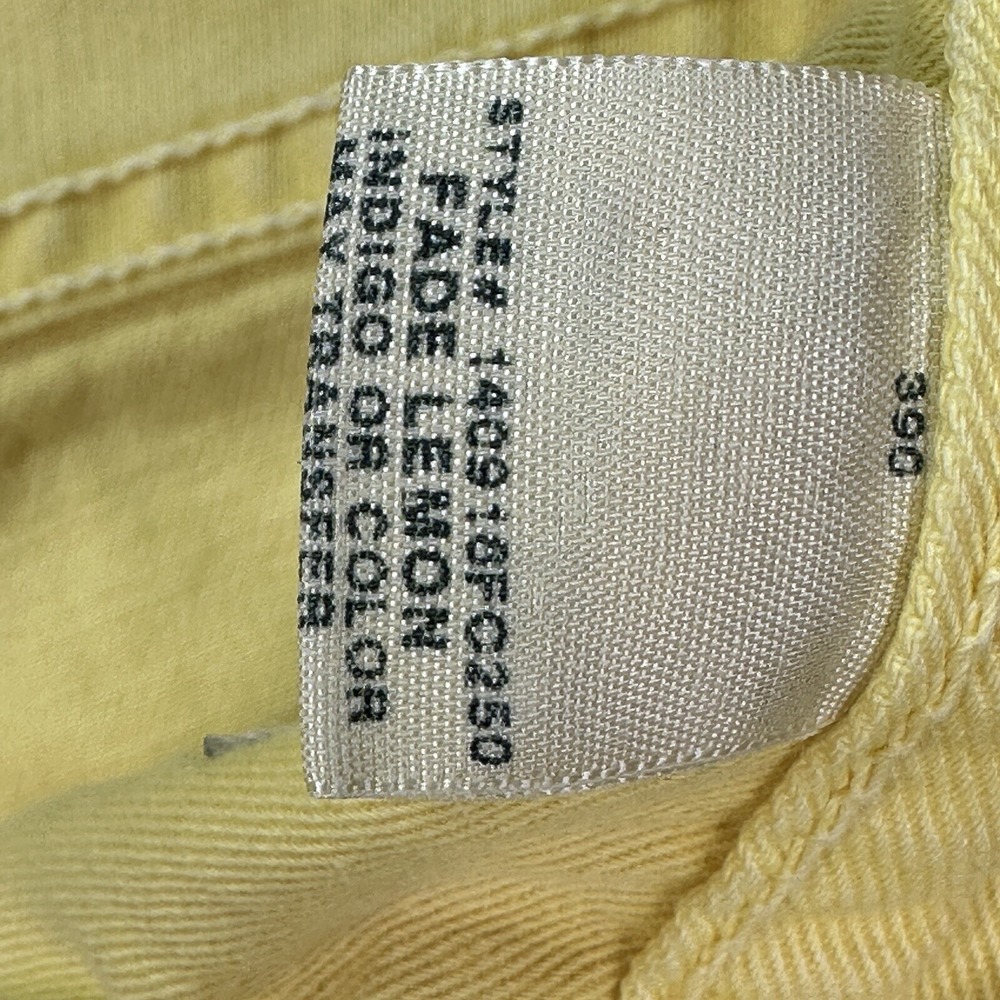 J Brand Kane Slim Fit Jeans Mens 29 x 33 Fade Lemon Yellow Denim Pants NEW $209 - Picture 7 of 14